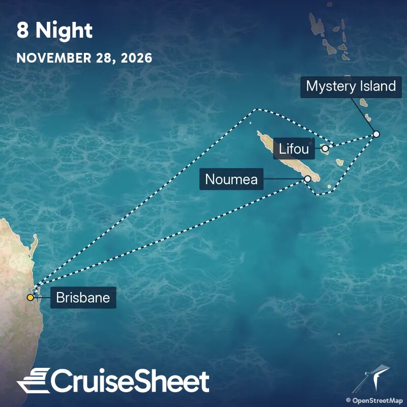 Carnival Encounter Nov 28: Vanuatu & New Caledonia Cruise
