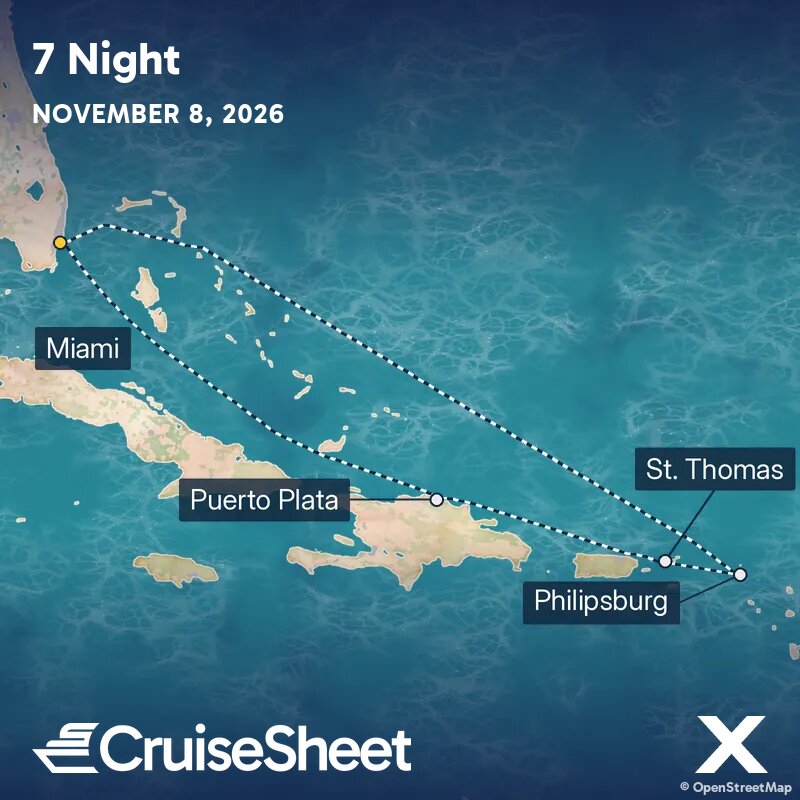 Celebrity Xcel Nov 8: Puerto Plata & St. Maarten Cruise from $2,003