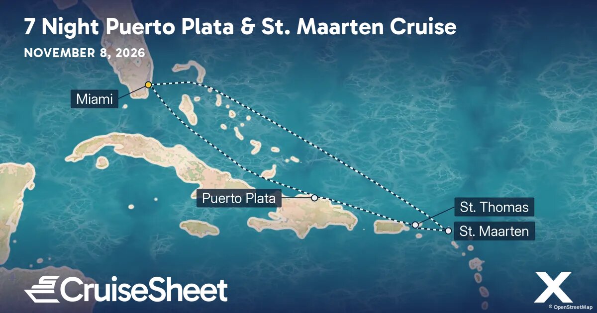 Celebrity Xcel Nov 8: Puerto Plata & St. Maarten Cruise from $945
