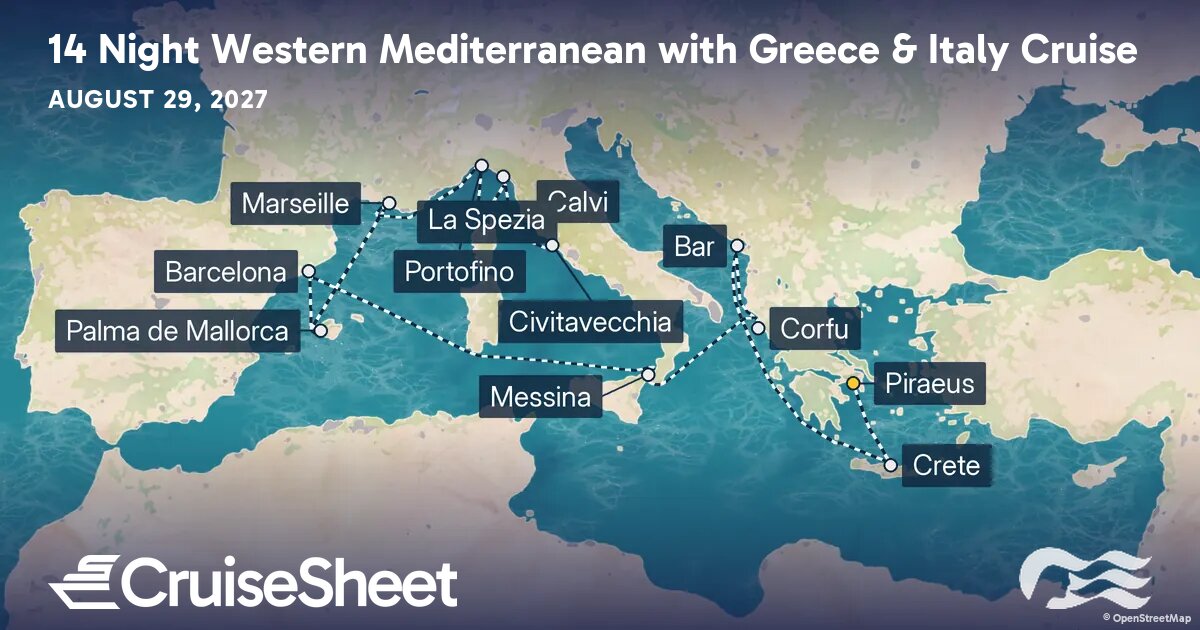 Sun Princess Aug 29: Western Mediterranean with Greece & Italy Cruise ...