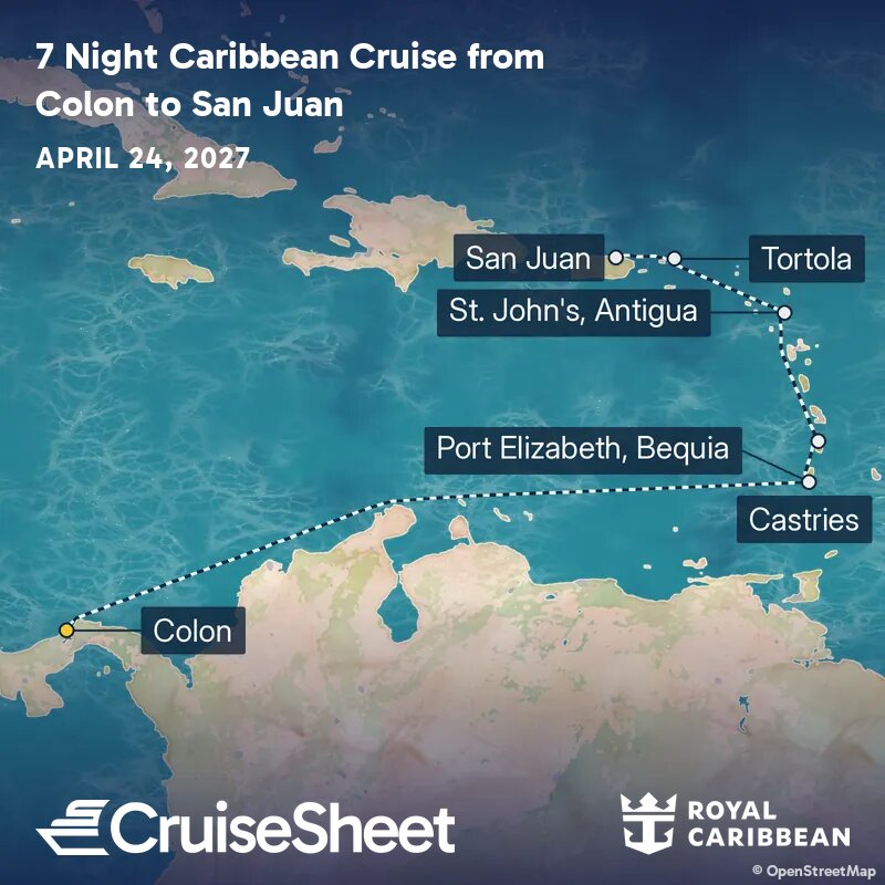 Royal Caribbean Grandeur of the Seas Apr 24: from Colon to San Juan ...