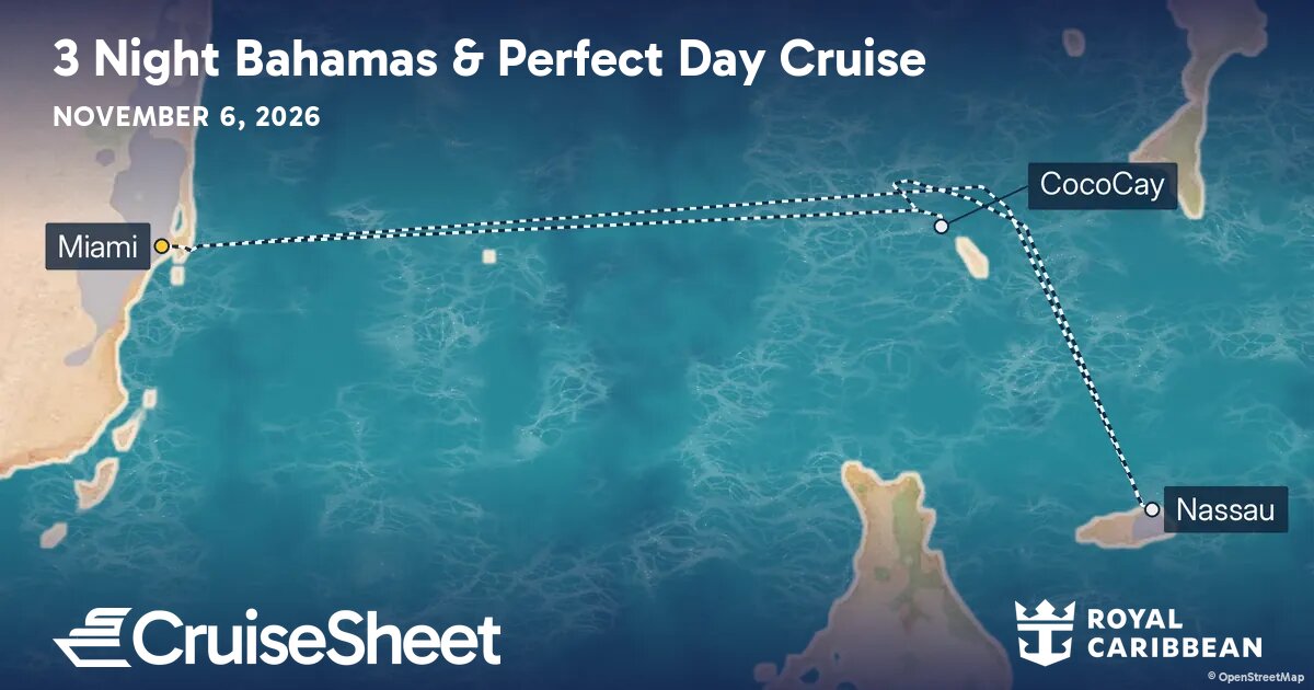 Royal Caribbean Wonder of the Seas Nov 6: Bahamas & Perfect Day Cruise ...
