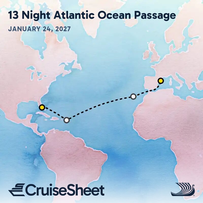 Viking Mars Jan 24: Atlantic Ocean Passage from $3,299