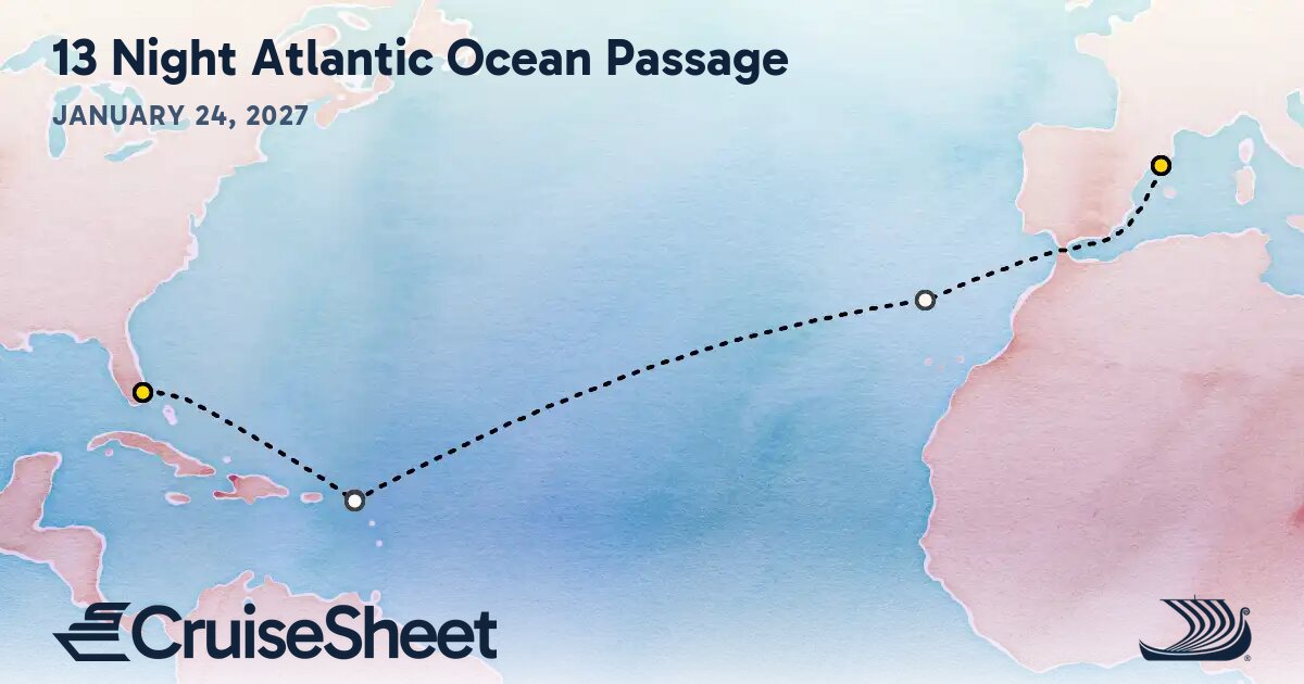 Viking Mars Jan 24: Atlantic Ocean Passage from $3,299