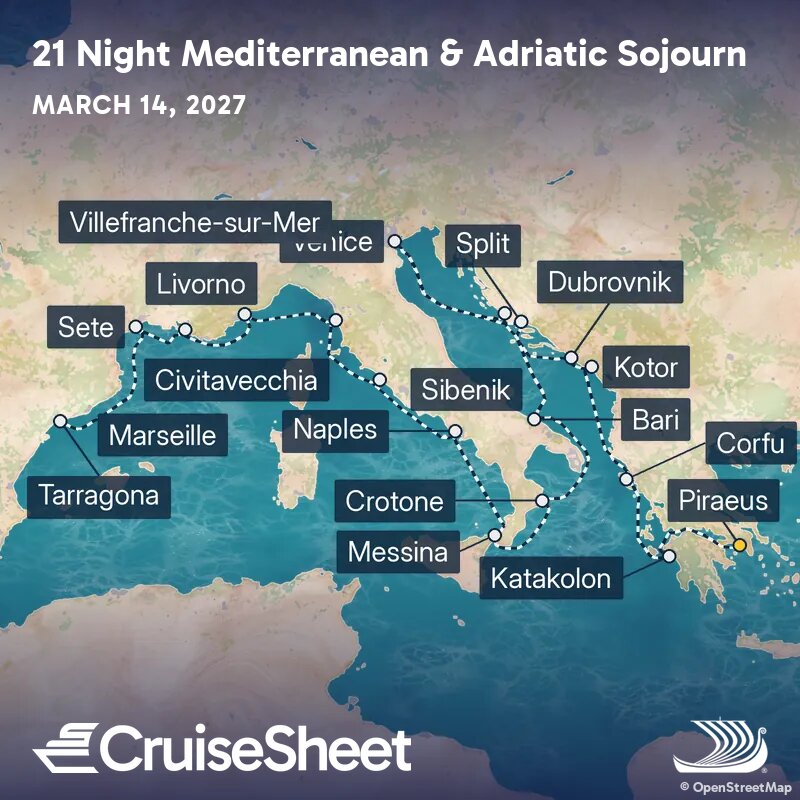 Viking Saturn Mar 14: Mediterranean & Adriatic Sojourn from $11,597