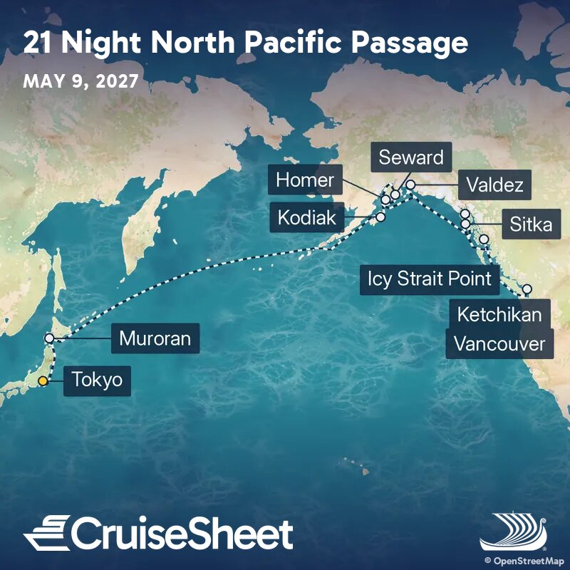 Viking Venus May 9: North Pacific Passage from $6,999